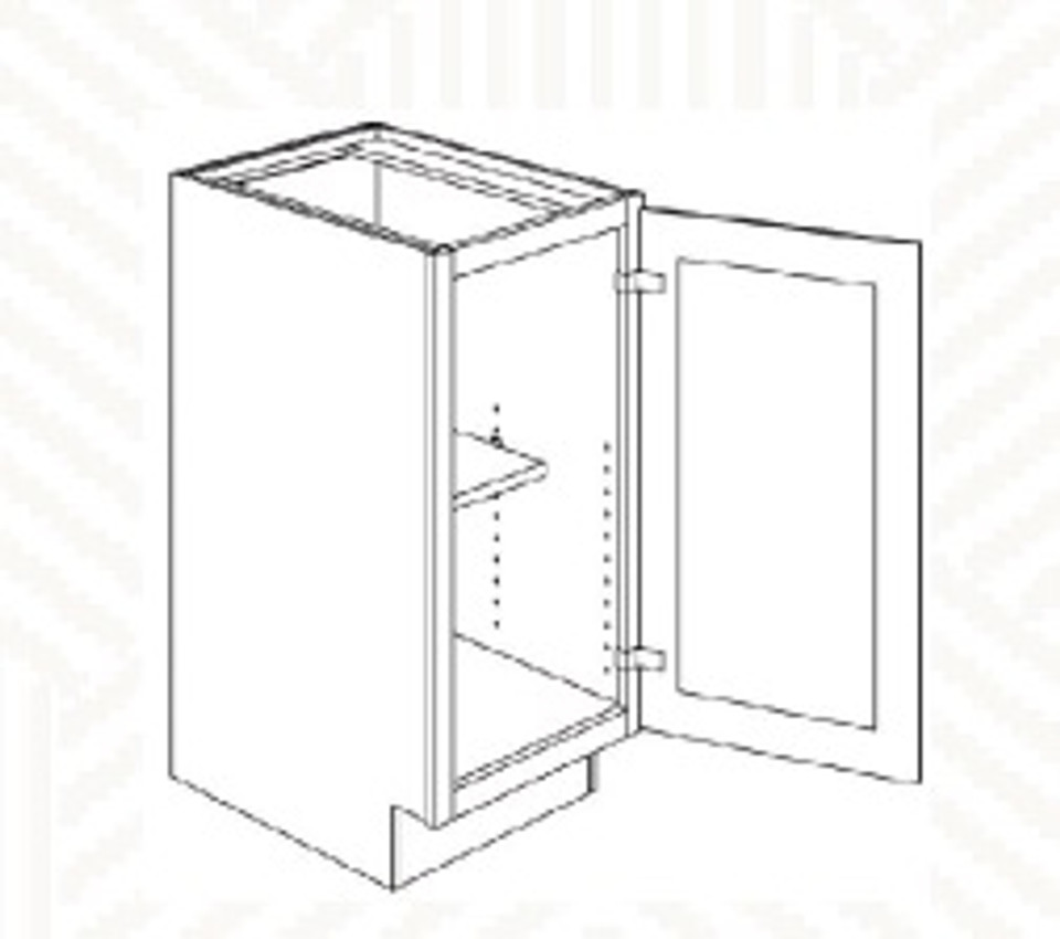 Petit Blue Full Height Door Bases, NO Drawer 15”W 24”D 34 1/2”H