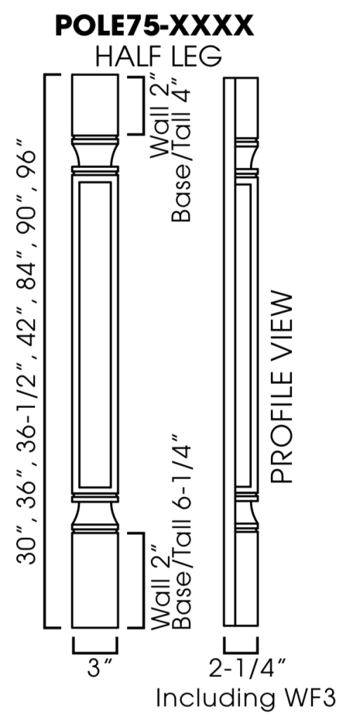 Sky Blue Shaker Decorative Half Leg