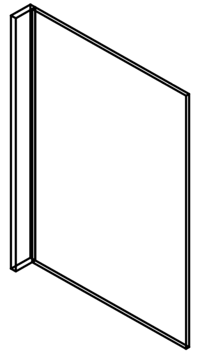Ice White Shaker Dishwasher Panels with 3" Return