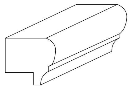 Homestead Oak Shaker Light Rail Molding