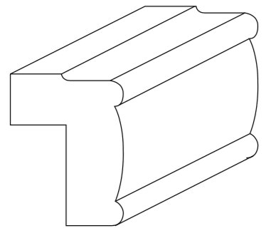 Homestead Oak Shaker Light Rail Molding