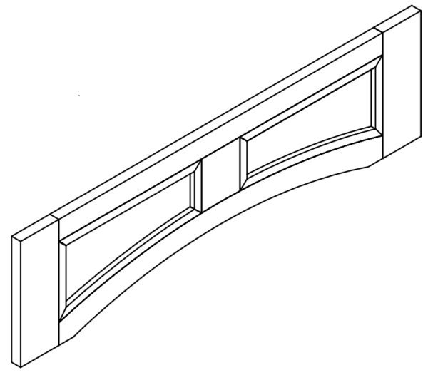 Ice White Shaker Valance 36"W 12" H Trimmable 2 1/2" on Both Sides